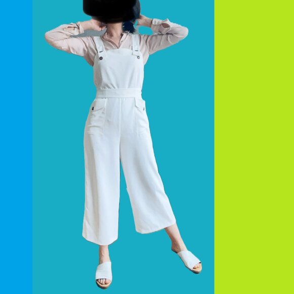 White Topshop jumpsuit romper, size 8 US - Picture 2 of 15